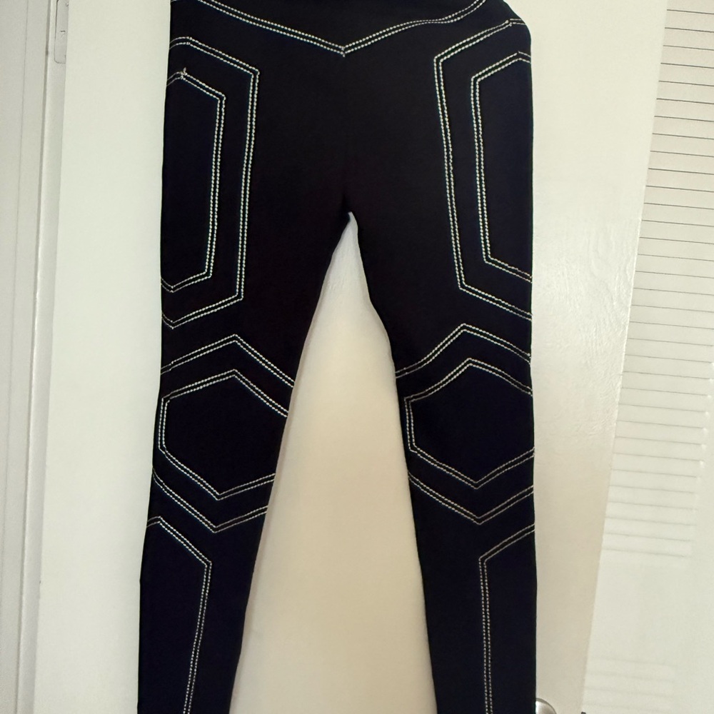 Moschino Black and White Detail Pants